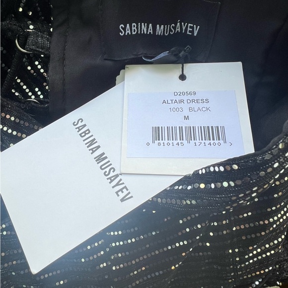 Sabina Musayev Metallic Black Maxi Dress - Picture 6 of 6